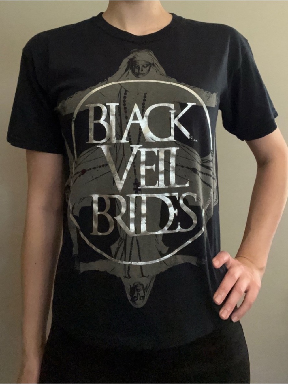 RARE 2010 Black Veil Brides Official Band Graphic T-Shirt, Youth L / Women’s S